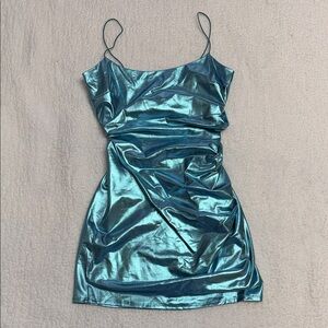 Windsor Shimmering Blue Mini Dress